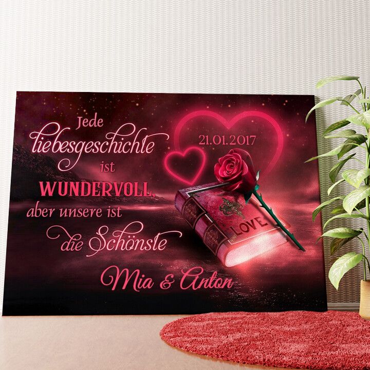 Unsere Geschichte Wandbild personalisiert