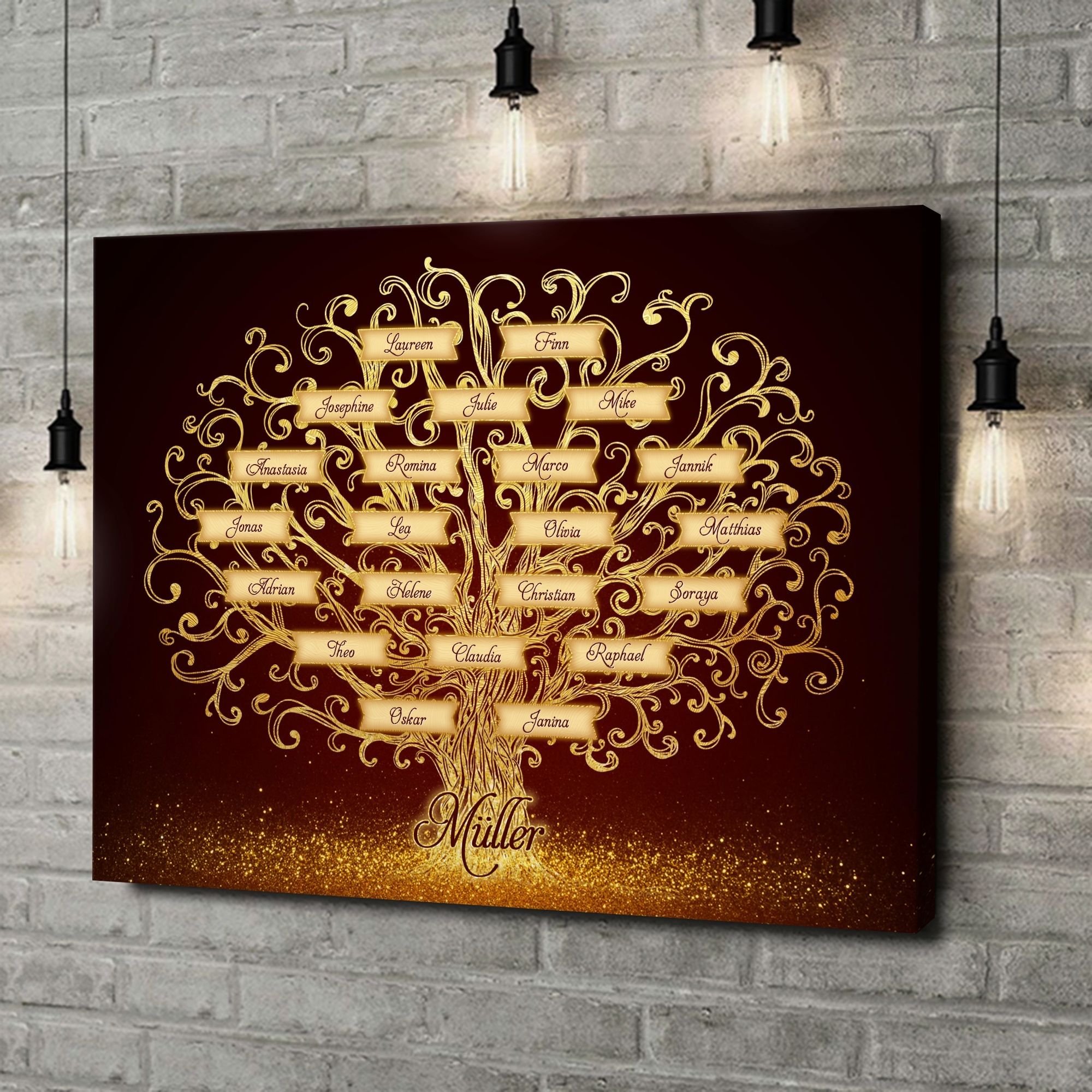 Liebesleinwand als Geschenk Stammbaum der Familie