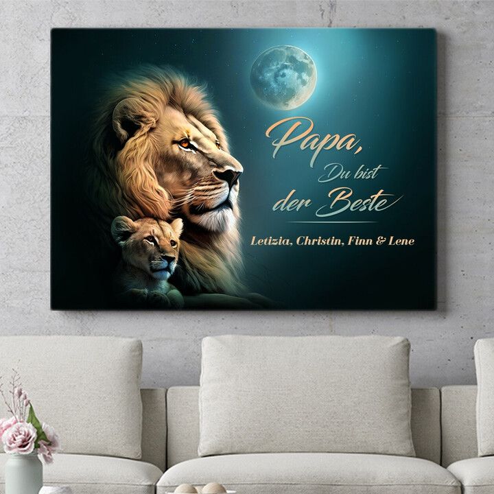 Personalisiertes Wandbild Papa ist der Beste