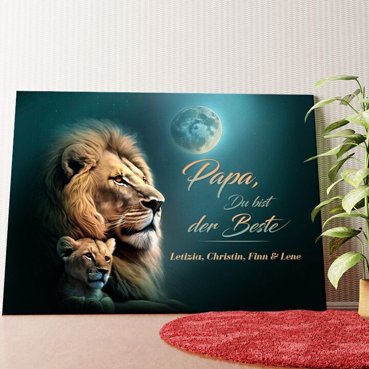 Papa ist der Beste Wandbild personalisiert