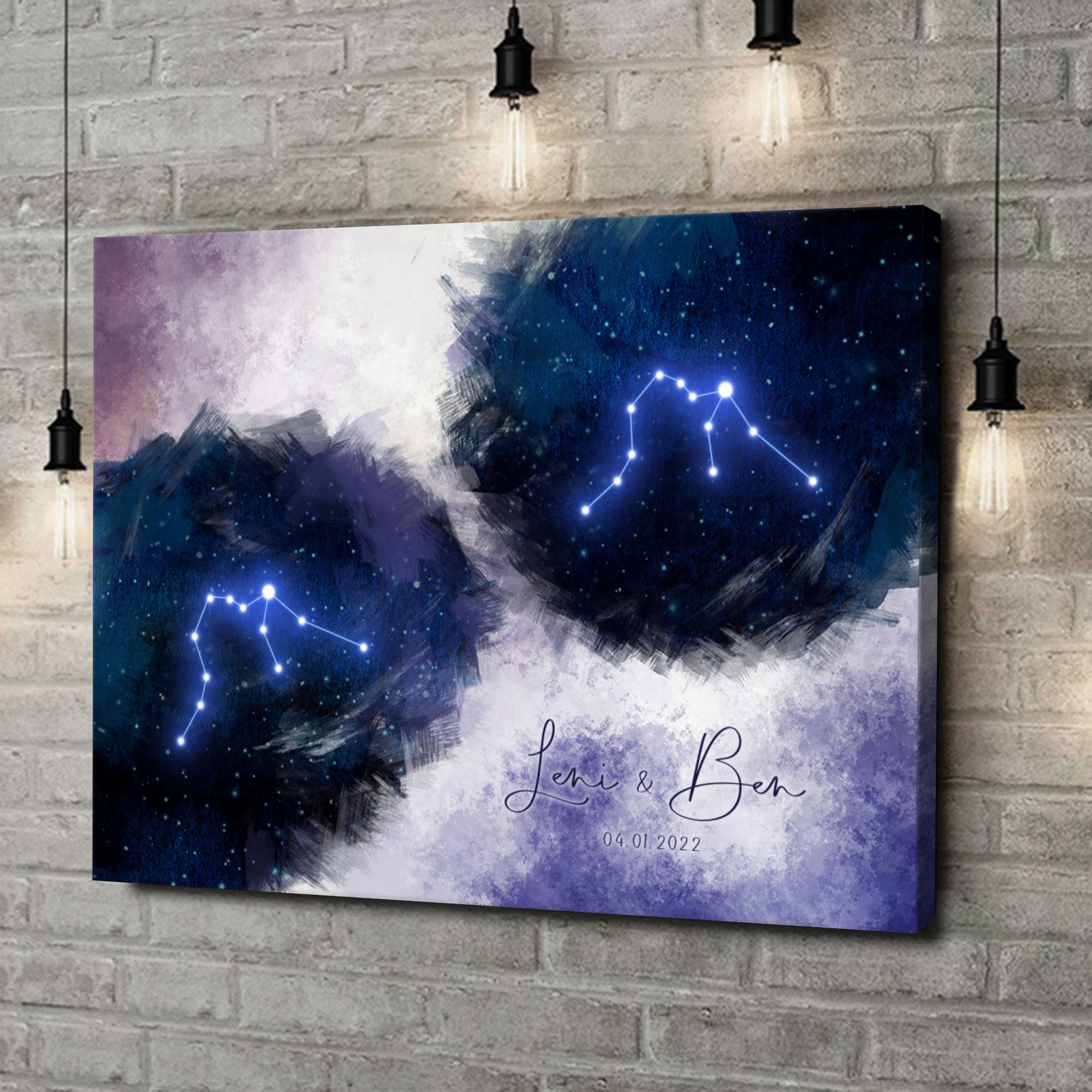 Liebesleinwand als Geschenk Zeichen des Himmels