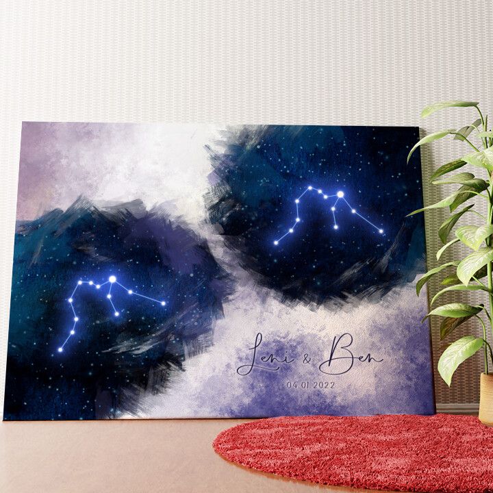 Zeichen des Himmels Wandbild personalisiert