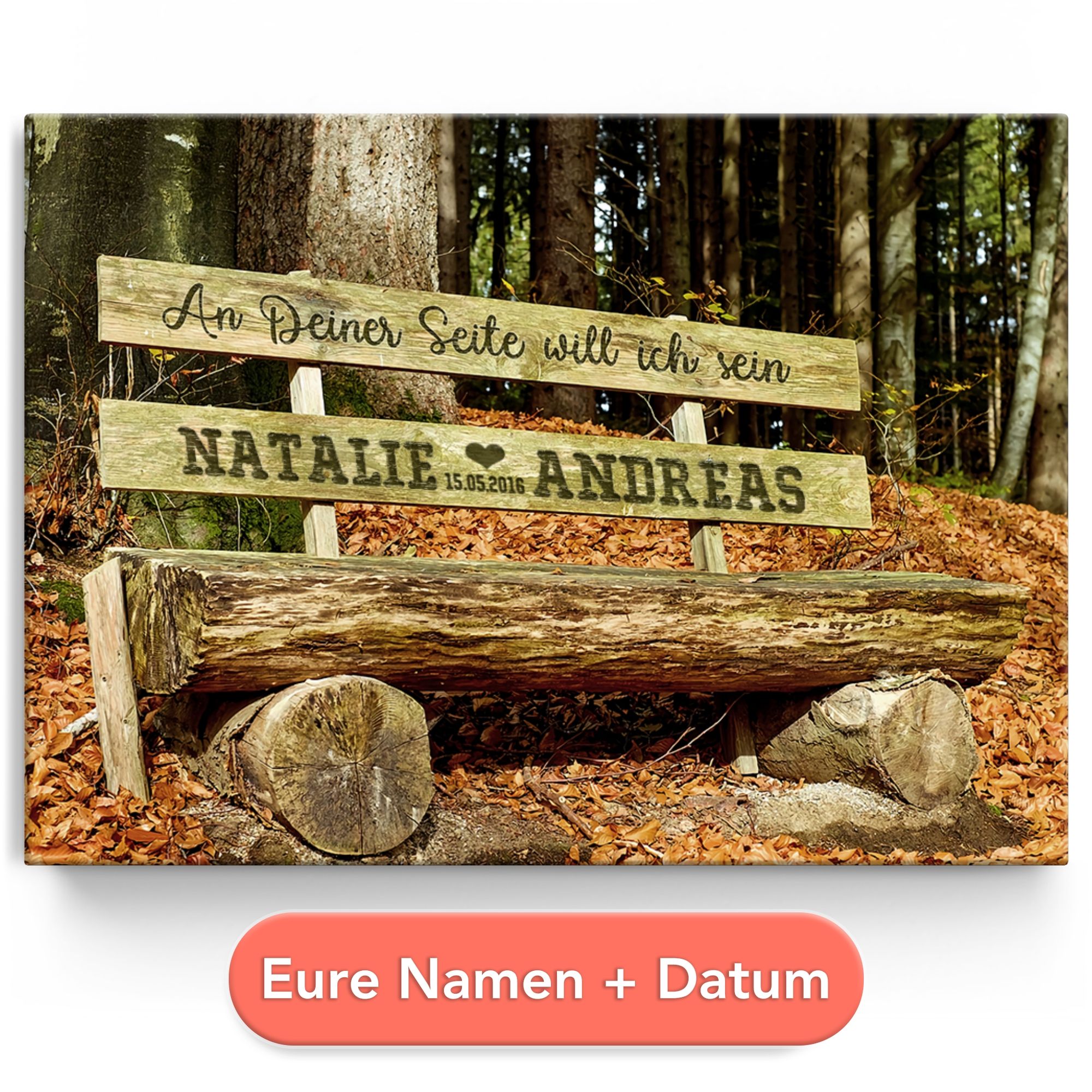 Personalisiertes Leinwandbild An Deiner Seite