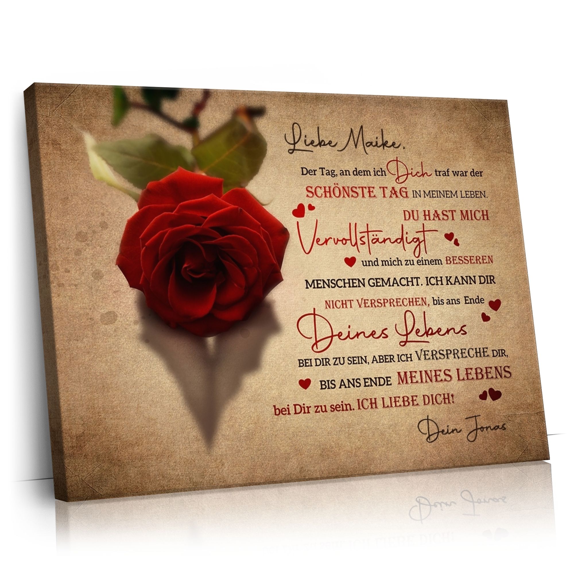 Personalisierbares Geschenk Verliebt in Dich