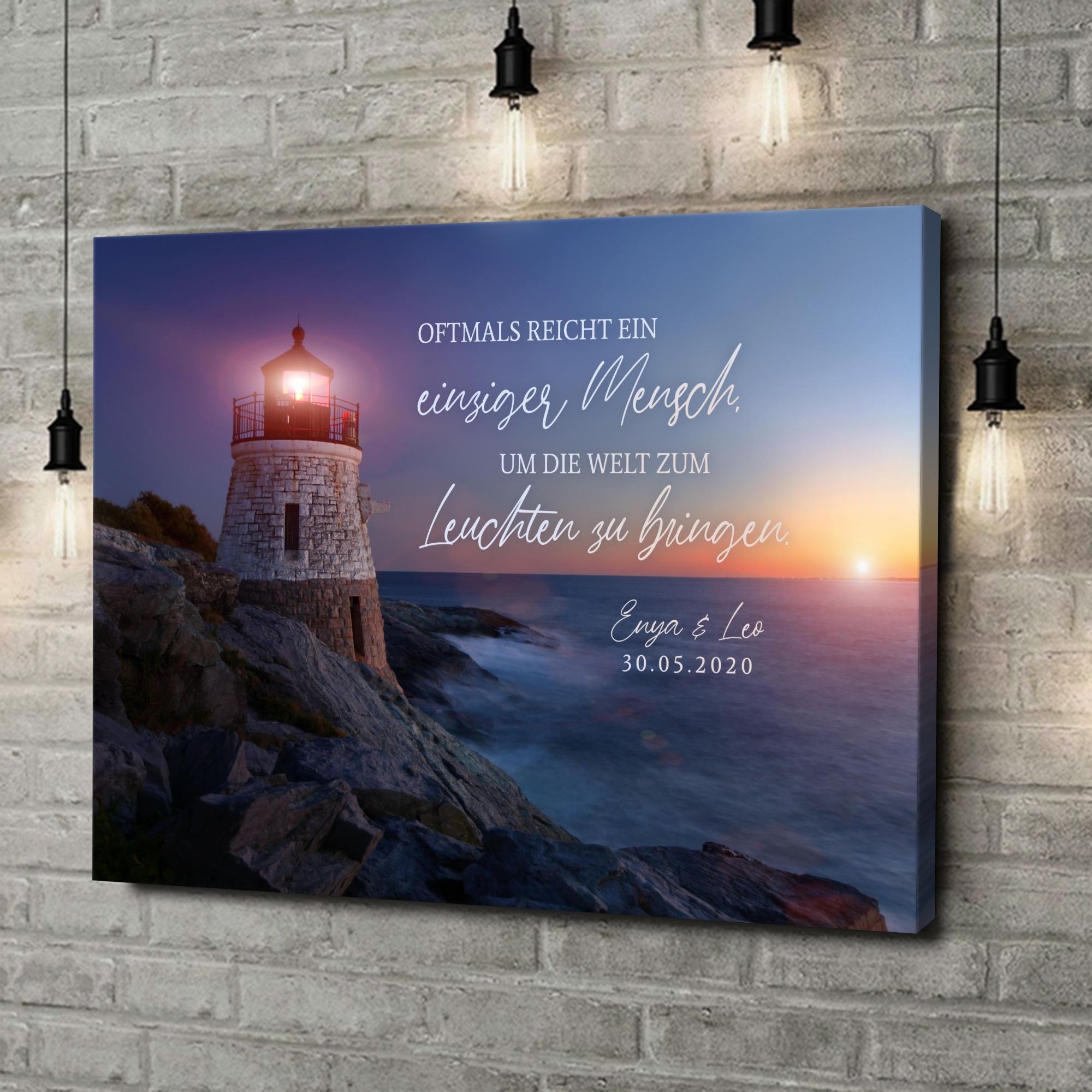 Liebesleinwand als Geschenk Leuchtende Welt