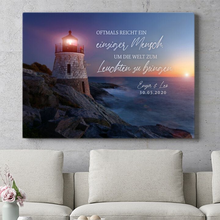 Personalisiertes Wandbild Leuchtende Welt