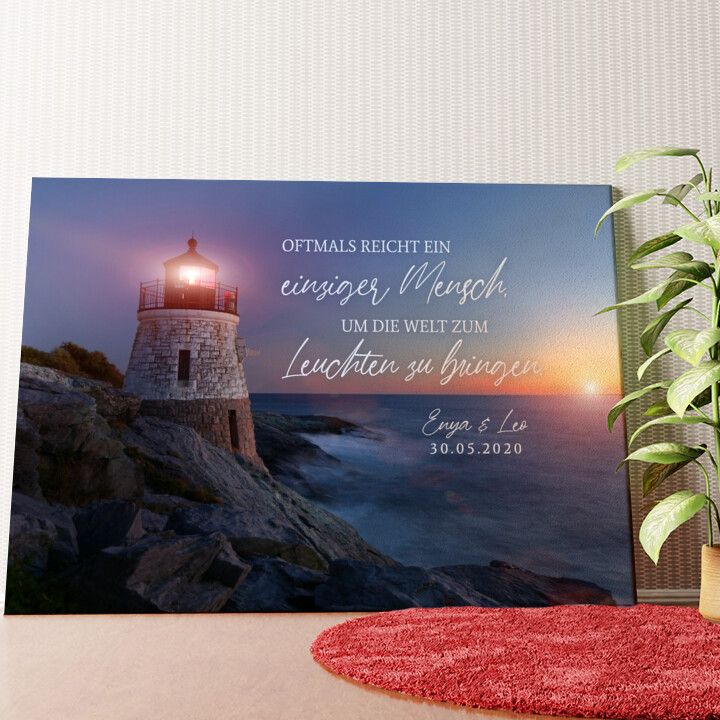 Leuchtende Welt Wandbild personalisiert