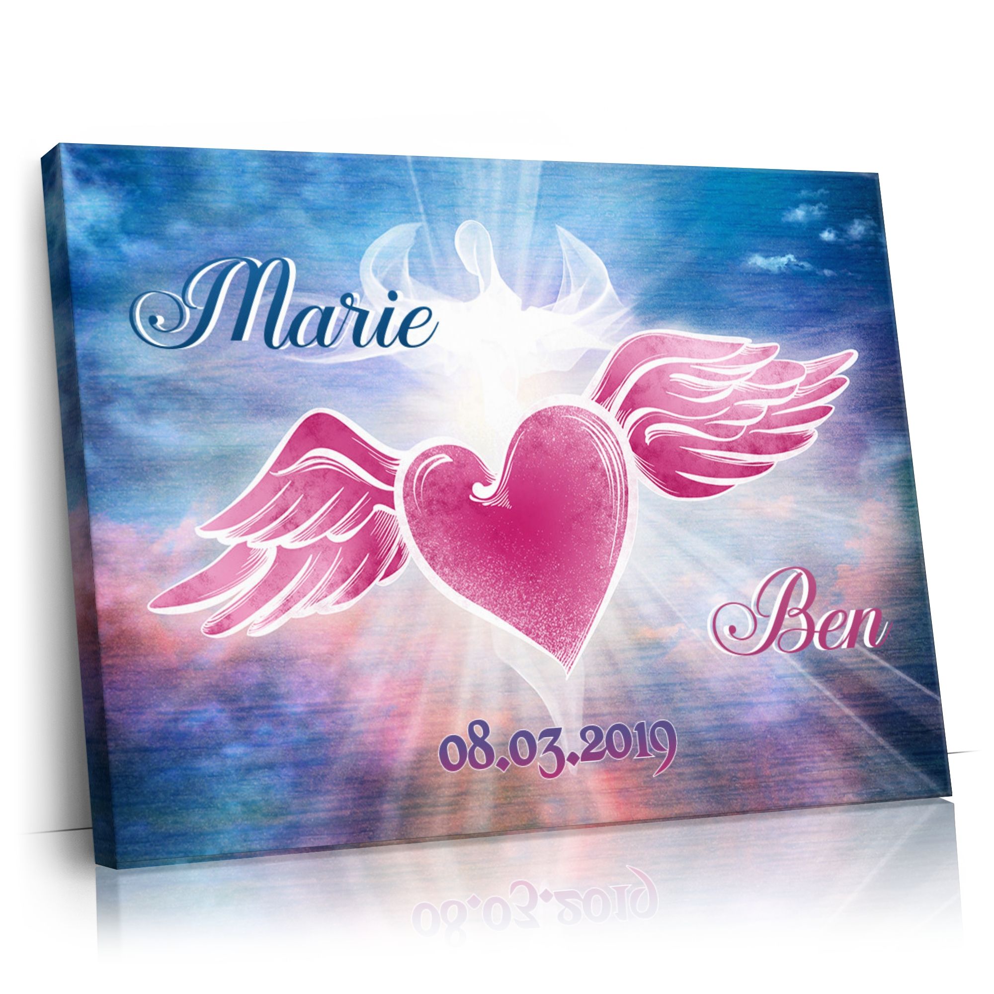 Personalisierbares Geschenk Engelsherz