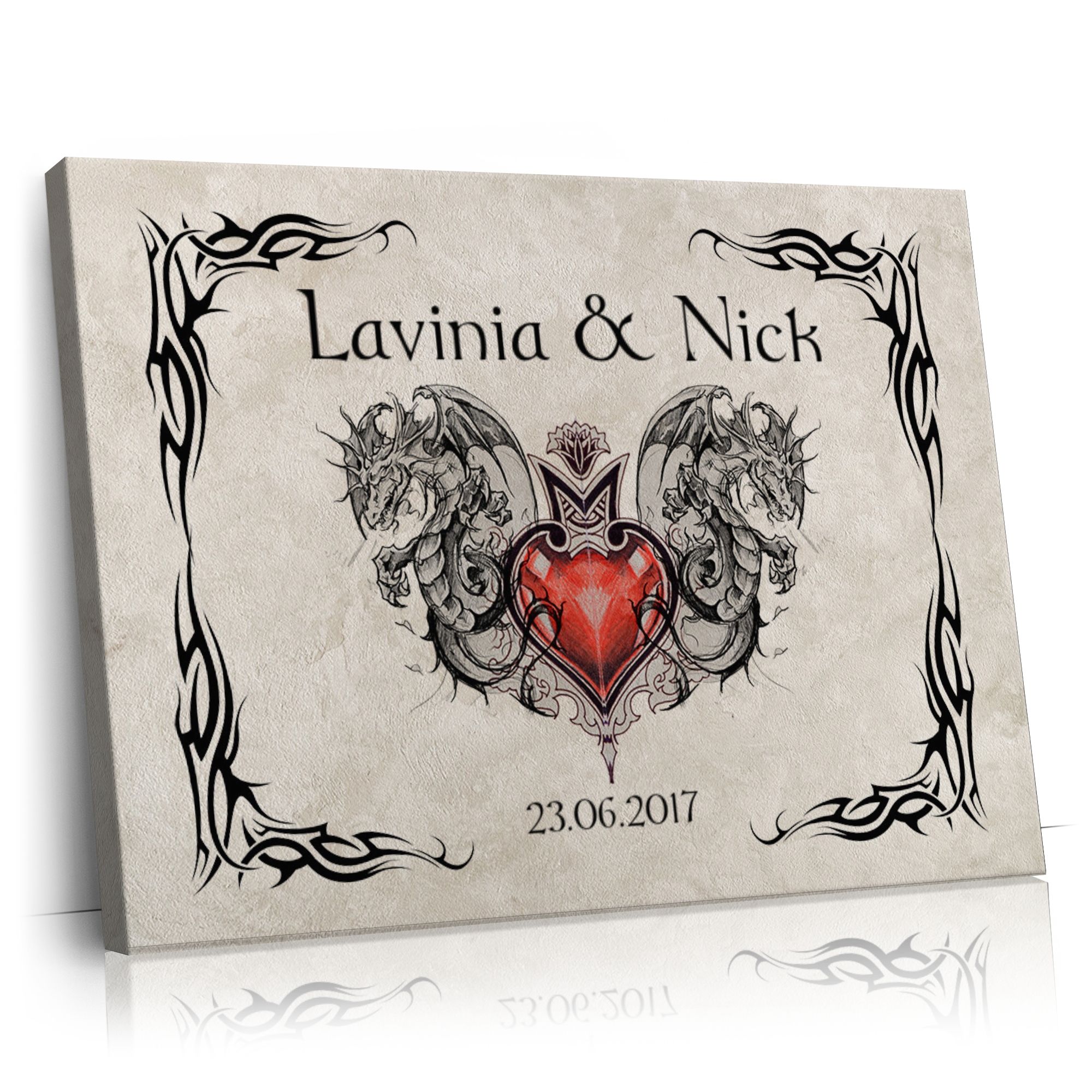 Personalisierbares Geschenk Drachenherz