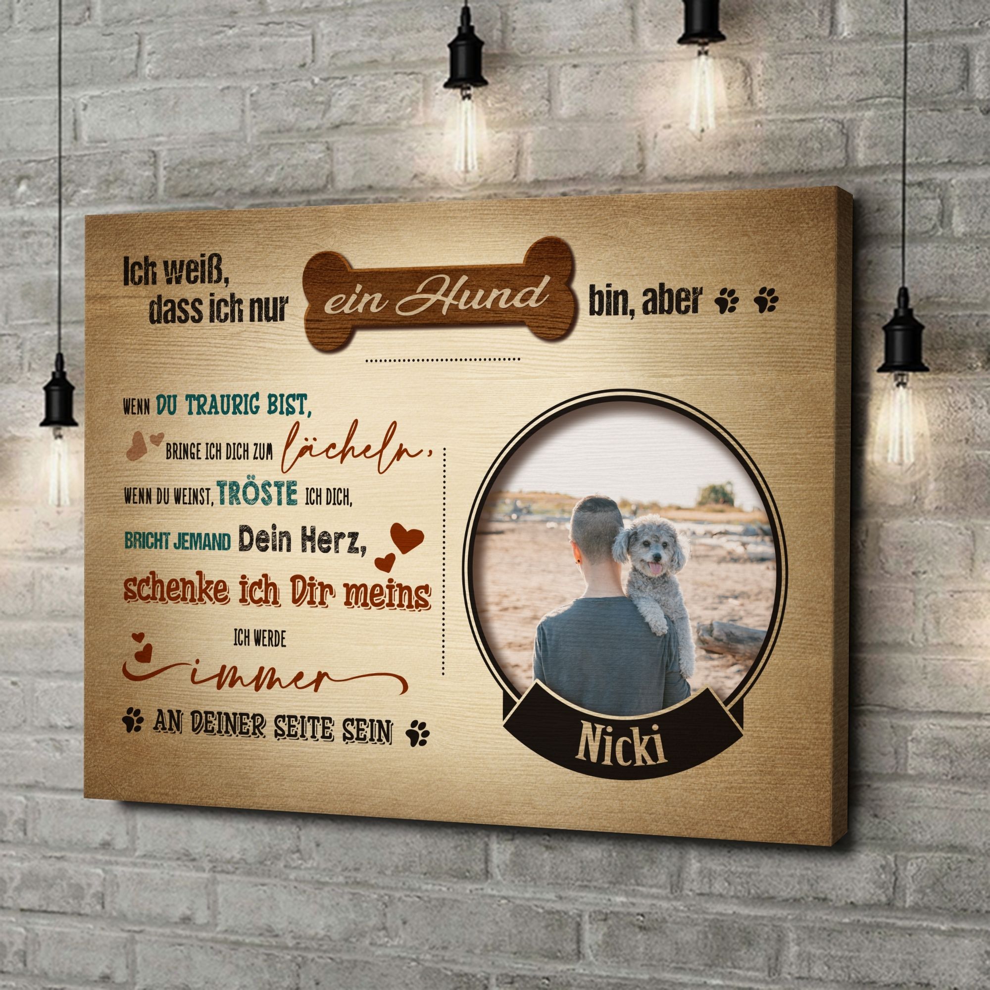 Liebesleinwand als Geschenk Ich schenk Dir mein Herz