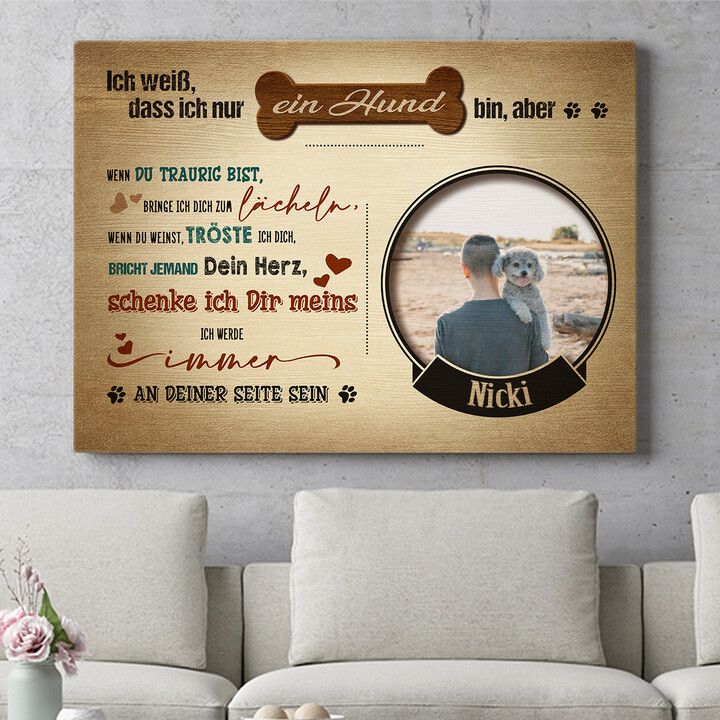 Personalisiertes Wandbild Ich schenk Dir mein Herz