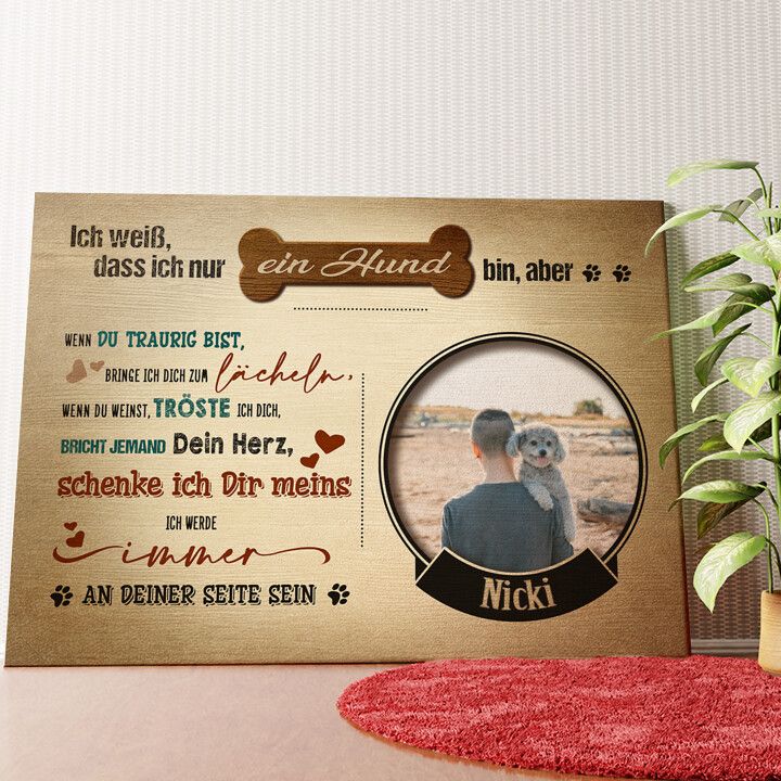 Ich schenk Dir mein Herz Wandbild personalisiert