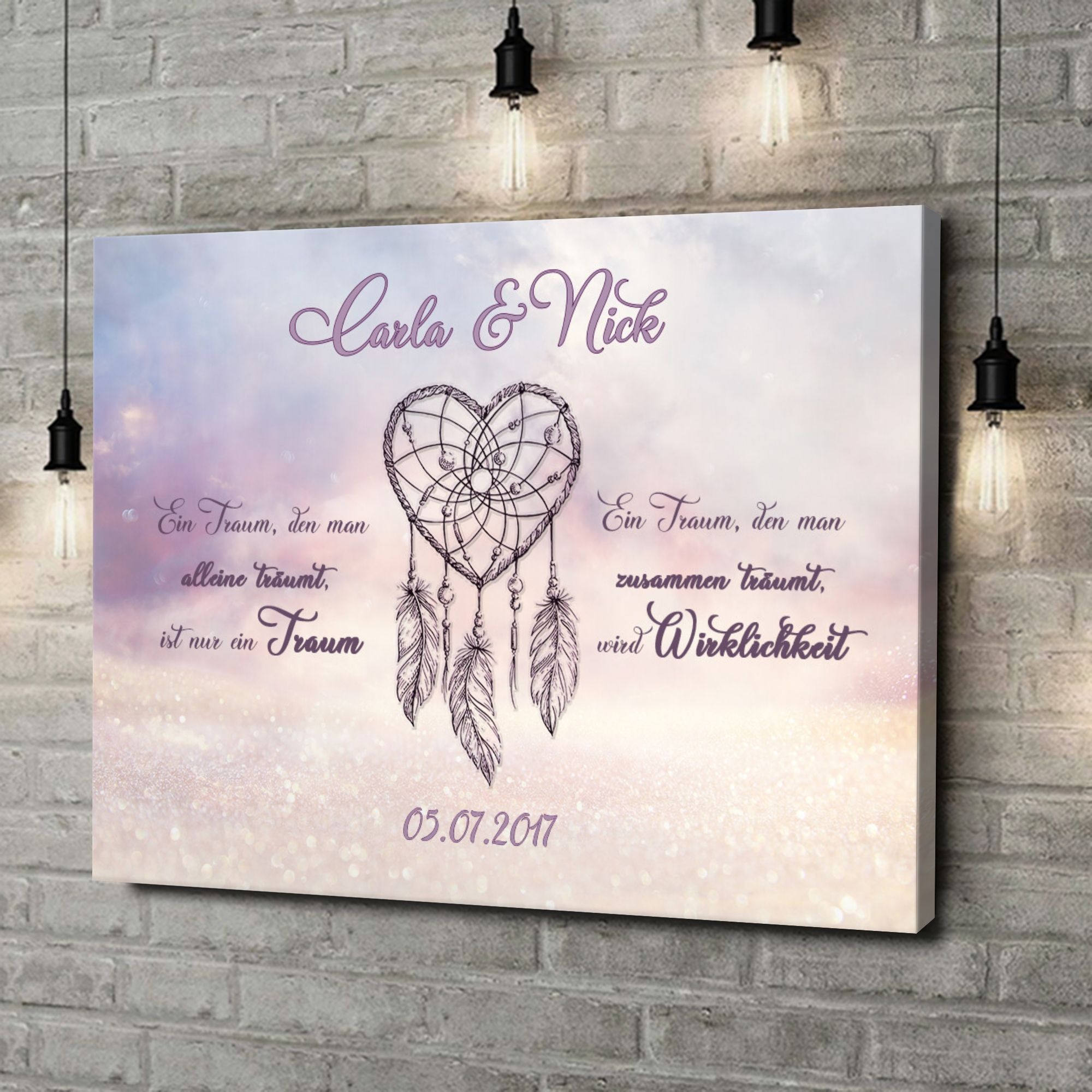 Liebesleinwand als Geschenk Traumhafte Liebe