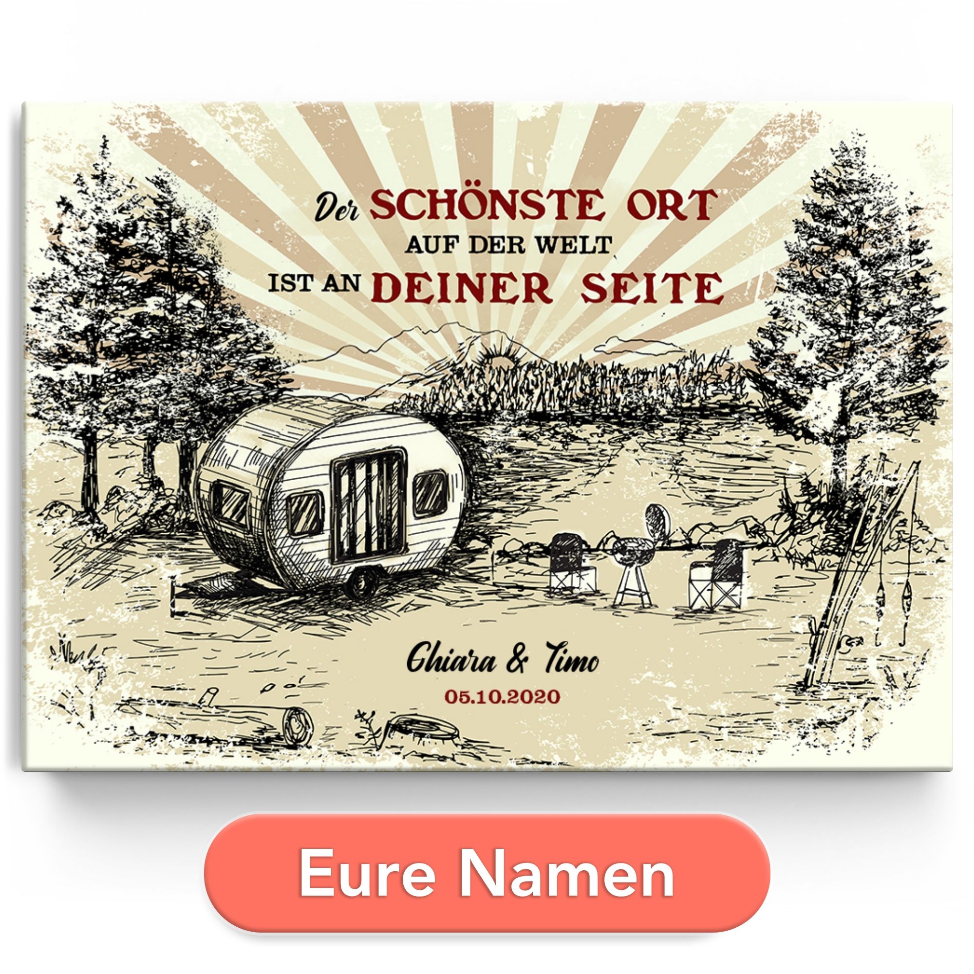 Personalisiertes Leinwandbild Unser Abenteuer