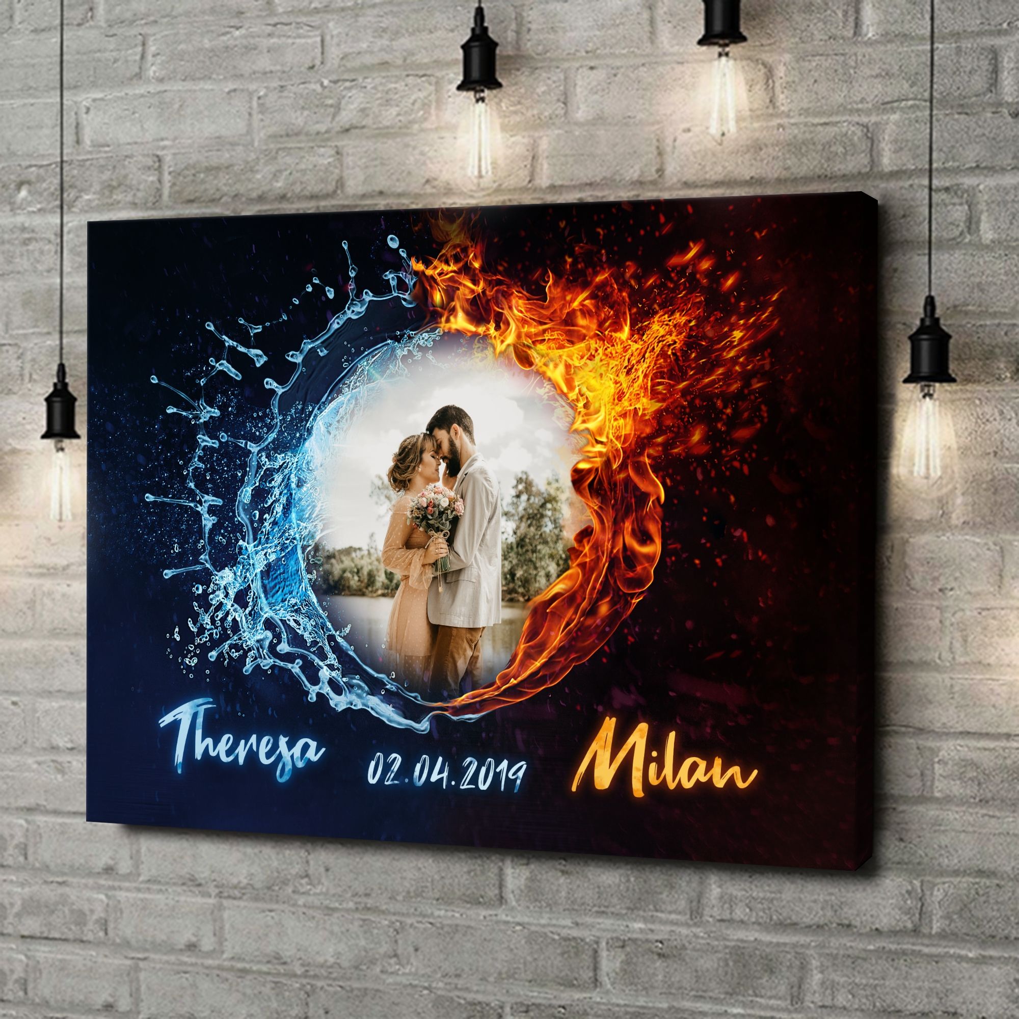 Liebesleinwand als Geschenk Brennende Liebe