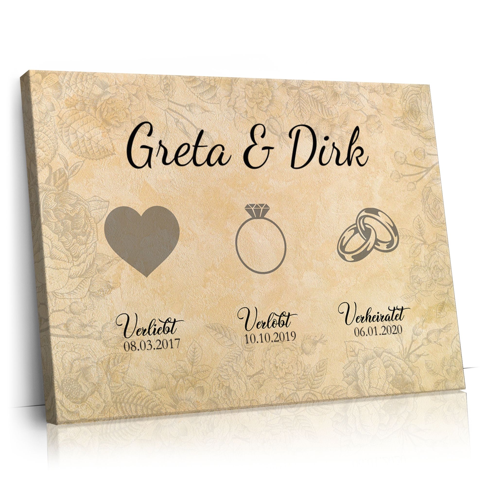 Personalisierbares Geschenk Verliebt Verlobt Verheiratet