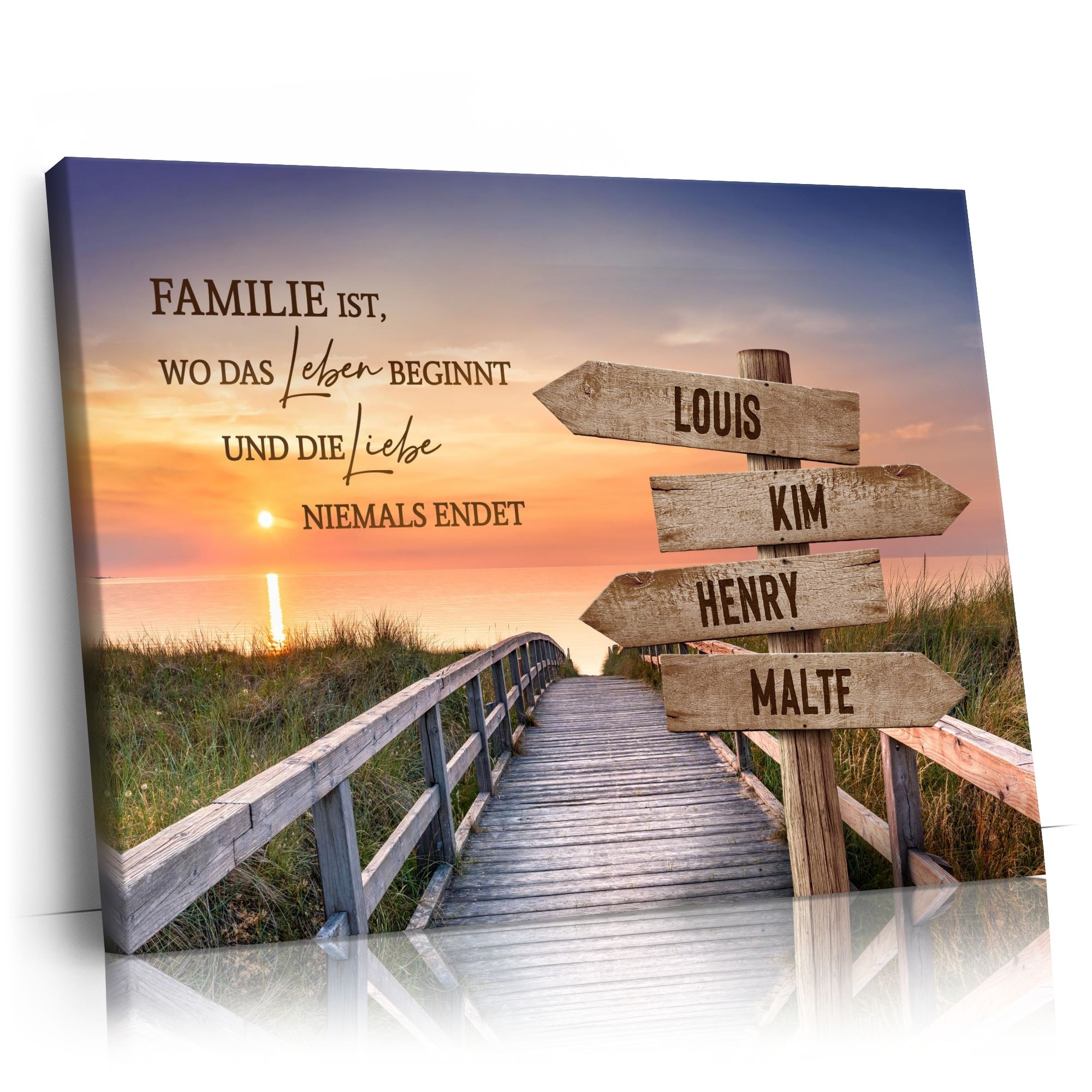 Personalisierbares Geschenk Wegweiser zur Strandfreude