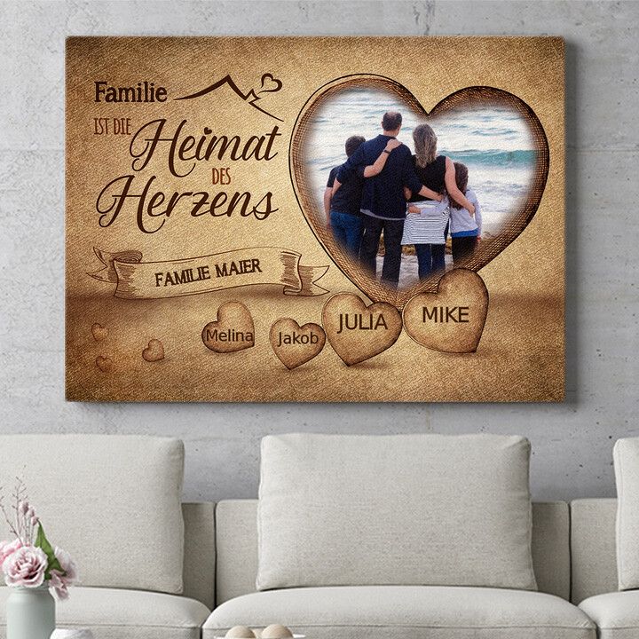 Personalisiertes Wandbild Alle unter einem Dach