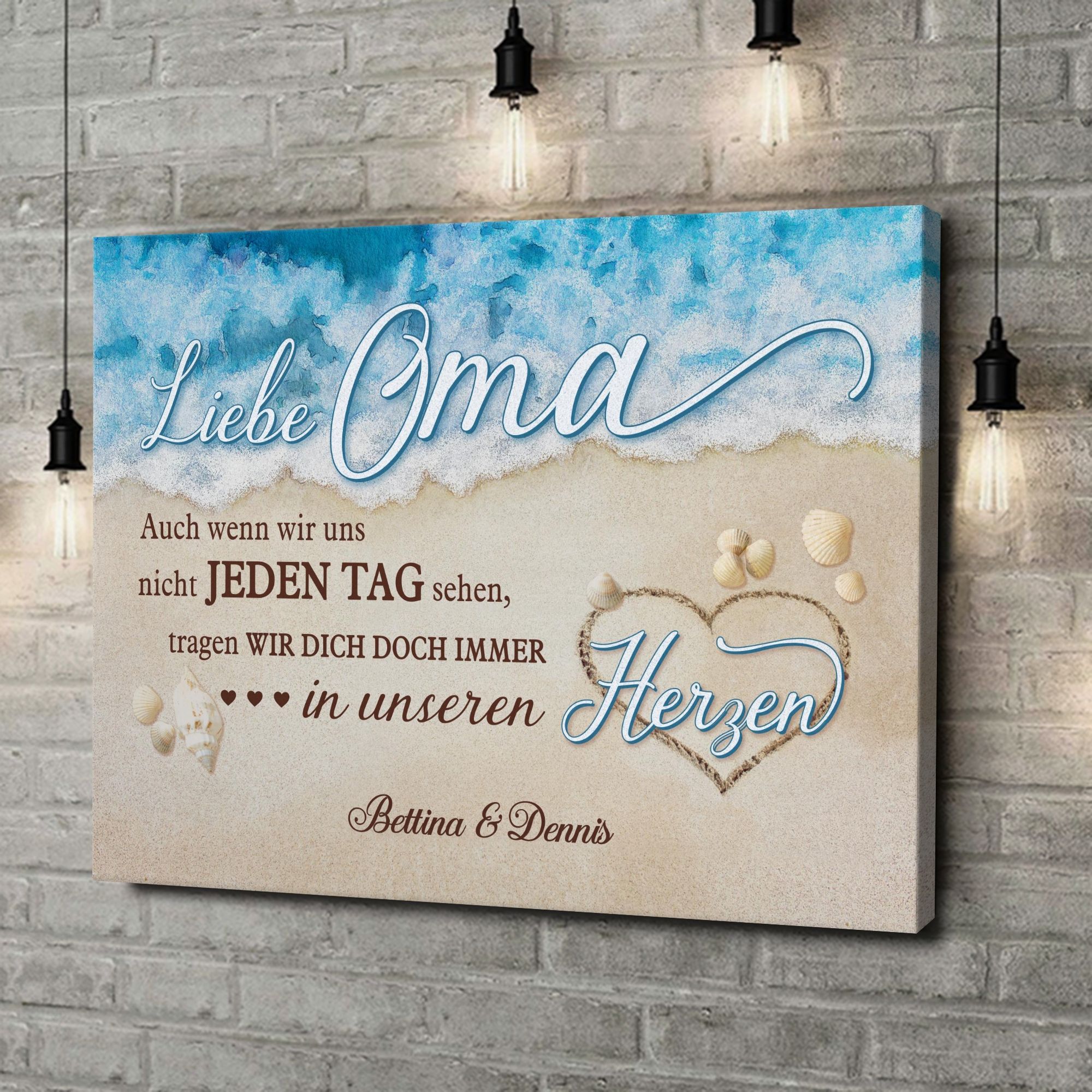 Liebesleinwand als Geschenk Omas Spuren