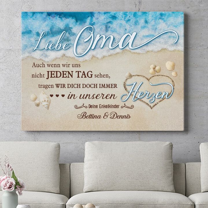 Personalisiertes Wandbild Omas Spuren