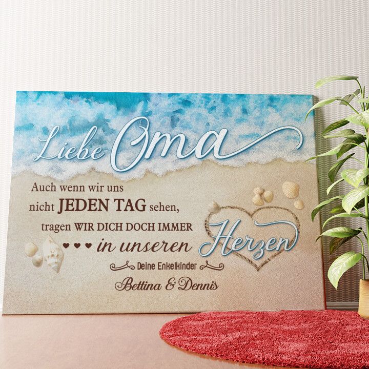 Omas Spuren Wandbild personalisiert