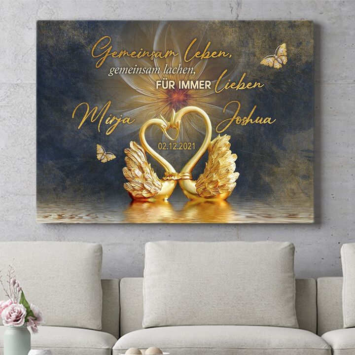 Personalisiertes Wandbild Gemeinsam leben, für immer lieben