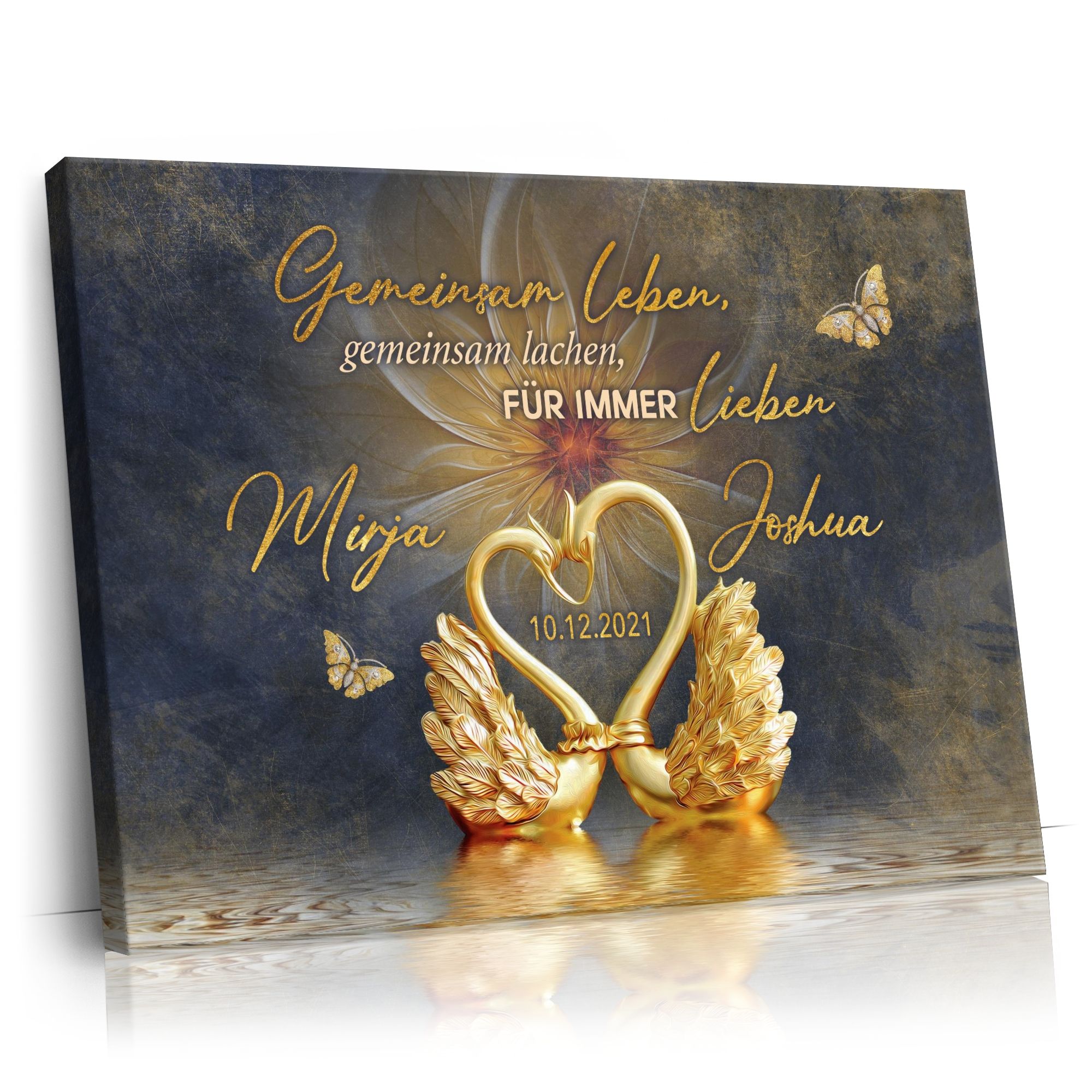Personalisierbares Geschenk Gemeinsam leben, für immer lieben