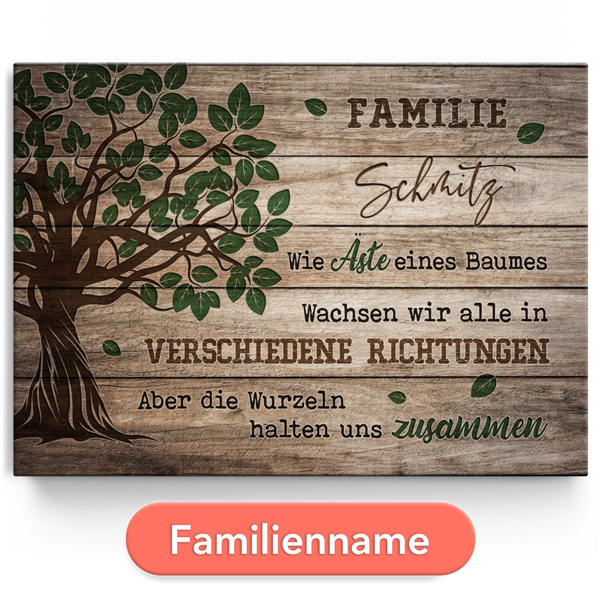 Personalisiertes Leinwandbild Äste des Lebens