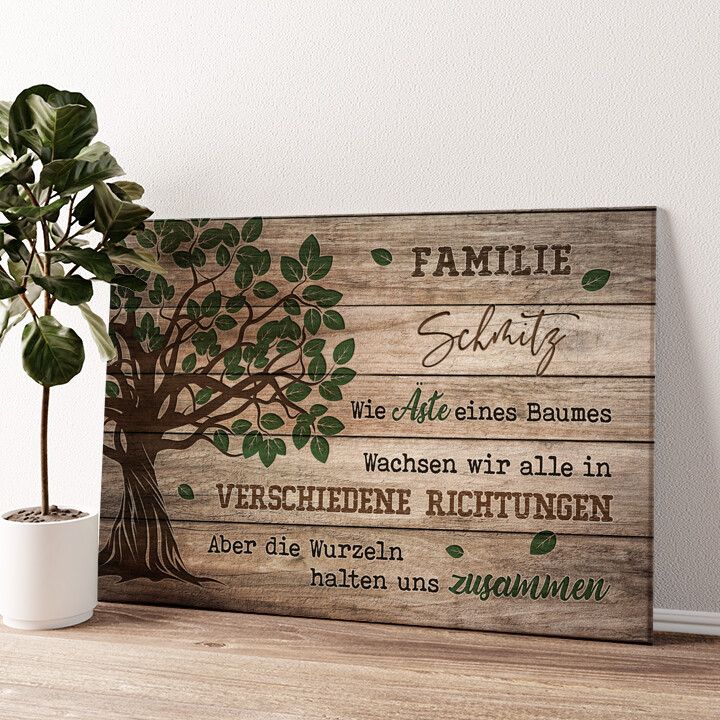 Leinwandbild personalisiert Äste des Lebens