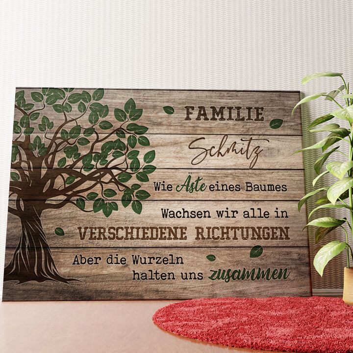 Äste des Lebens Wandbild personalisiert