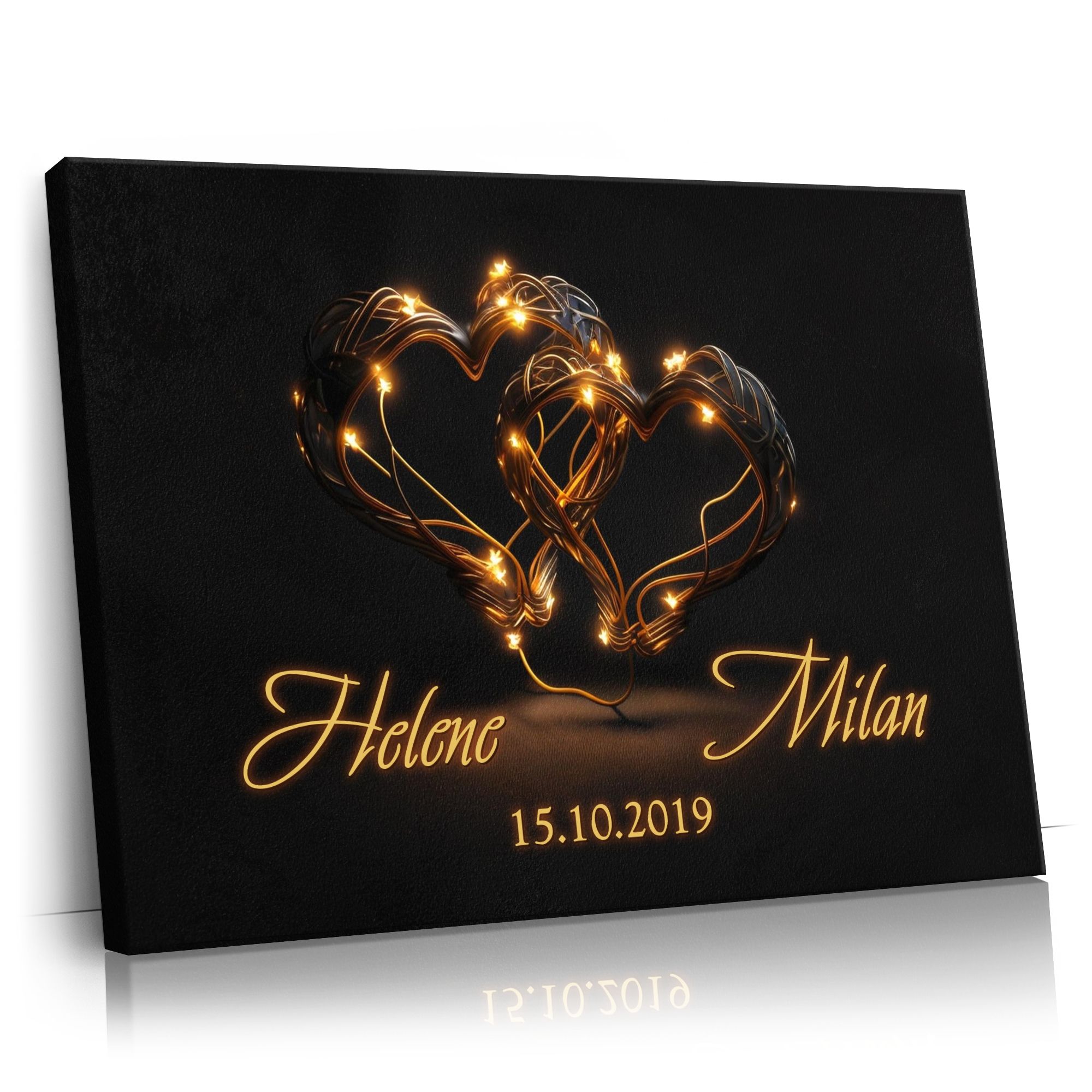 Personalisierbares Geschenk Blinkende Herzen