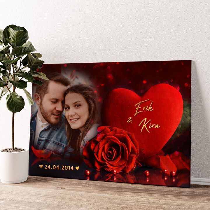 Leinwandbild personalisiert Alles für die Liebe