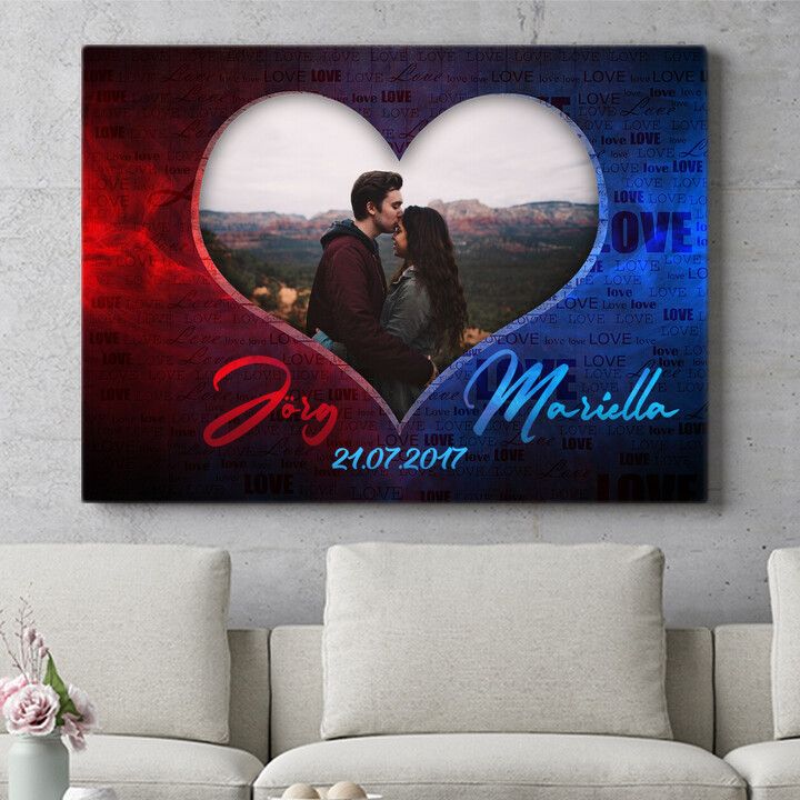 Personalisiertes Wandbild Feuer & Wasser
