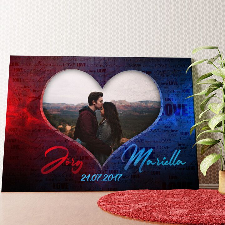 Feuer & Wasser Wandbild personalisiert