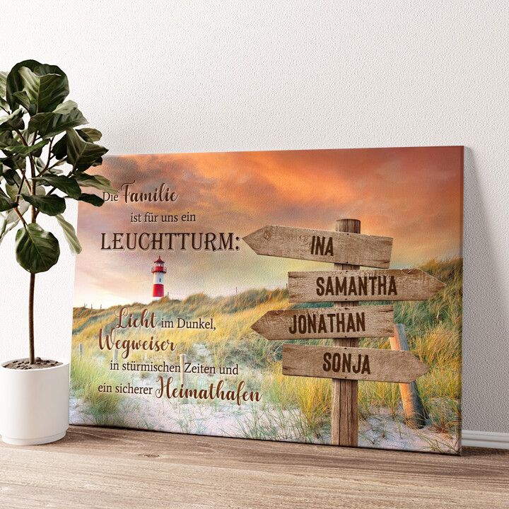 Leinwandbild personalisiert Heimathafen