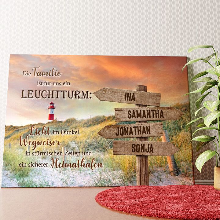 Heimathafen Wandbild personalisiert