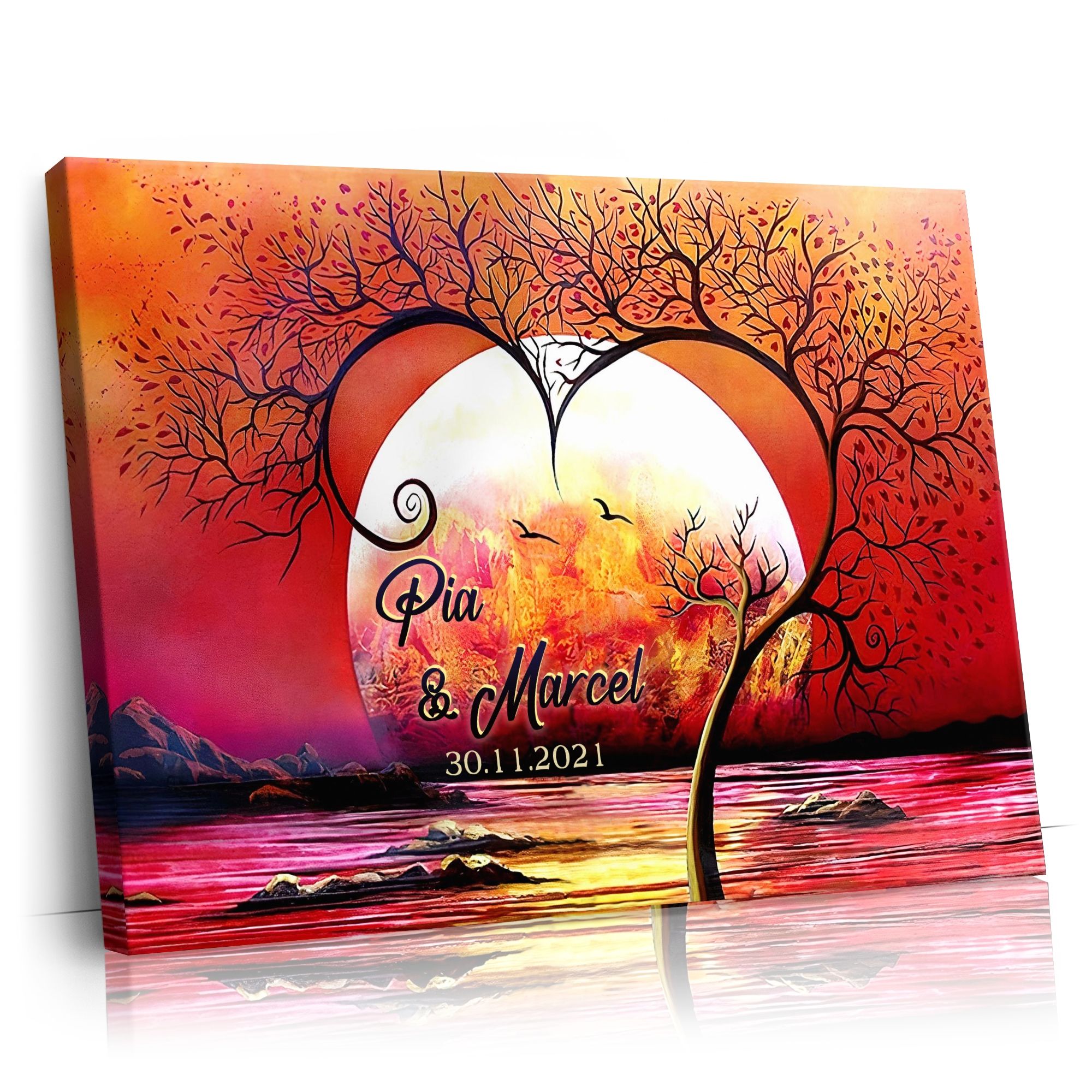Personalisierbares Geschenk Romantische Abendsonne