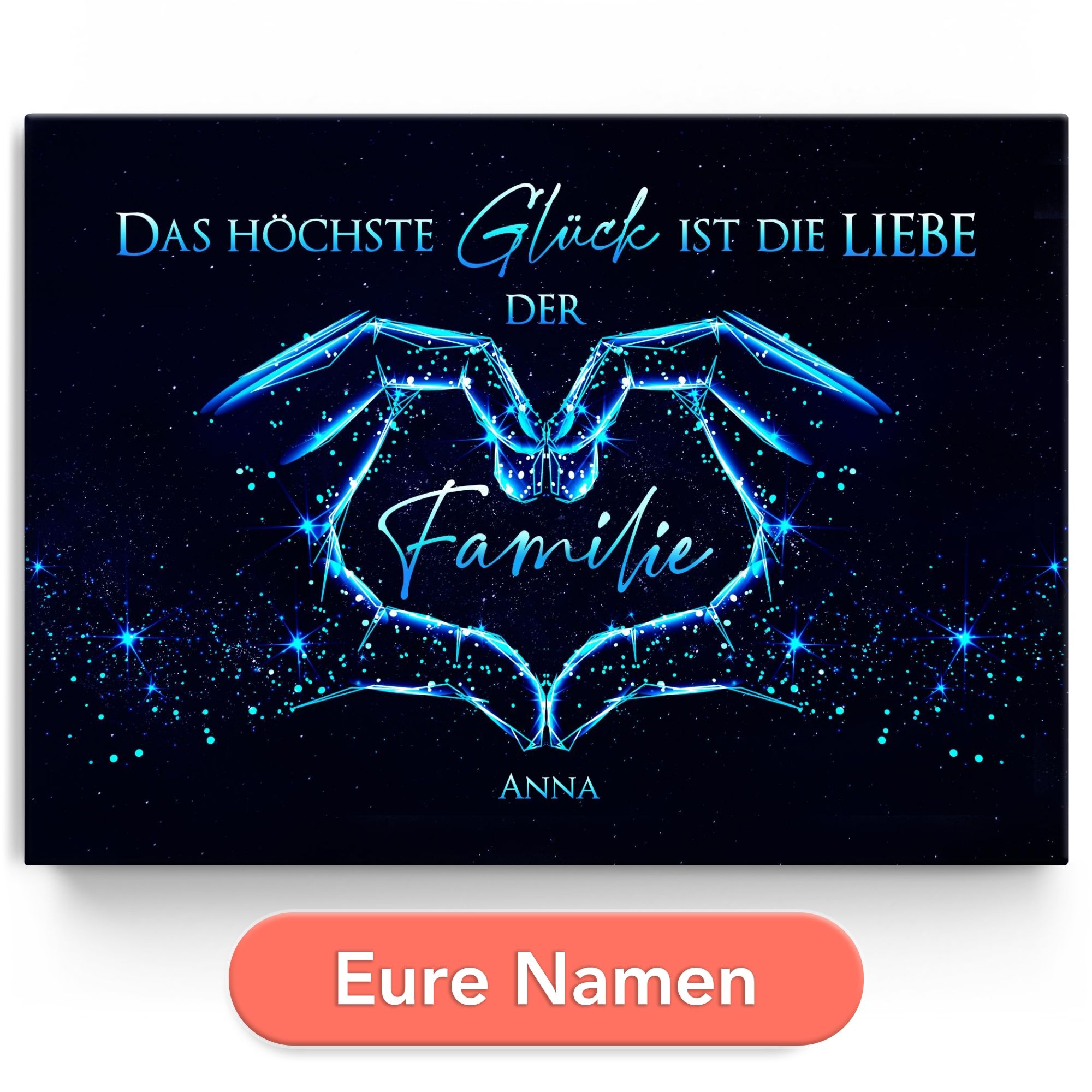 Personalisiertes Leinwandbild Familienglück