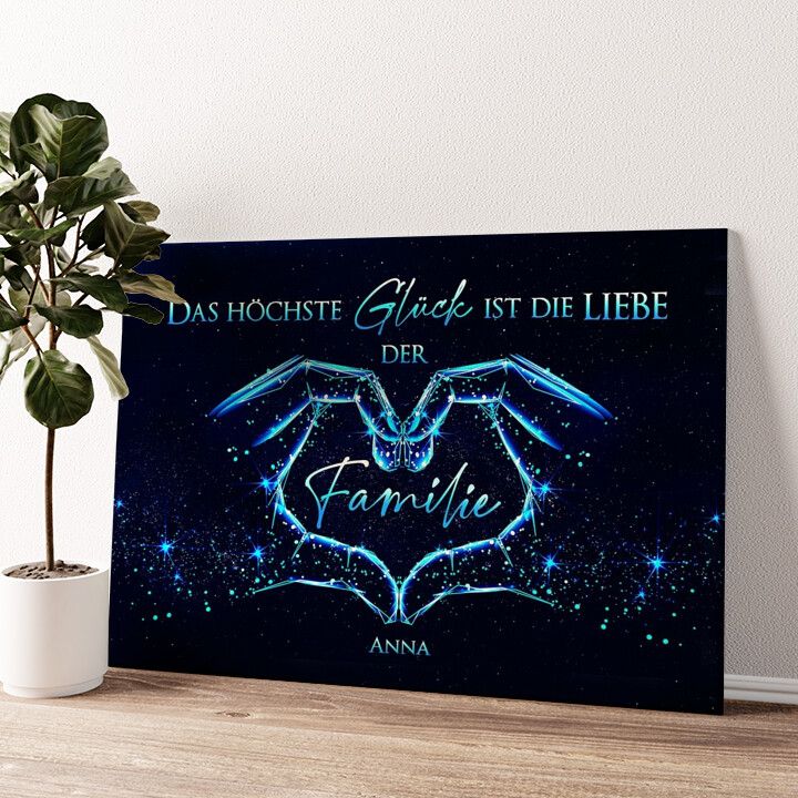 Leinwandbild personalisiert Familienglück