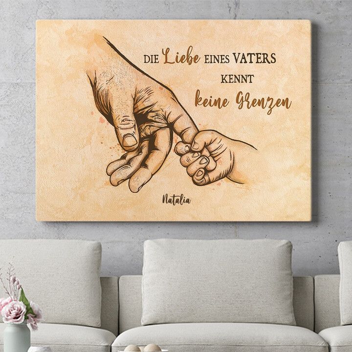 Personalisiertes Wandbild Liebe des Vaters