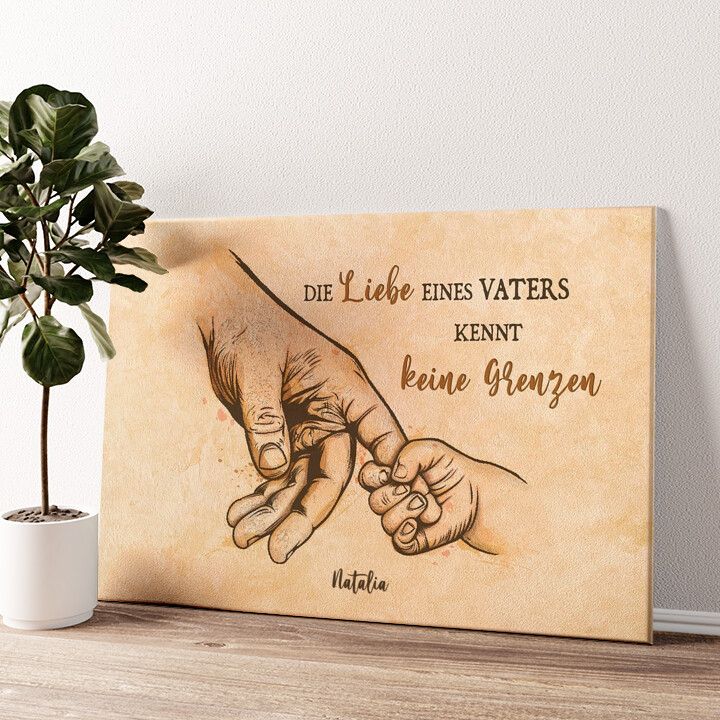 Leinwandbild personalisiert Liebe des Vaters