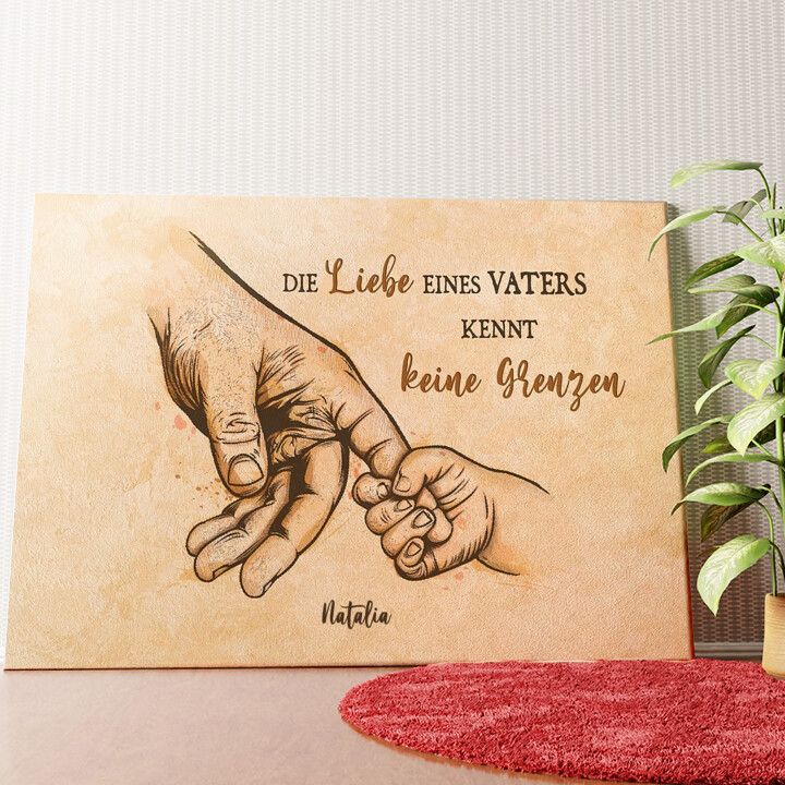 Liebe des Vaters Wandbild personalisiert