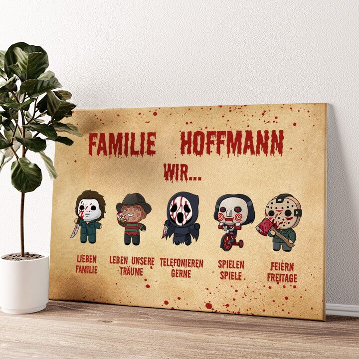 Leinwandbild personalisiert Familiensinn