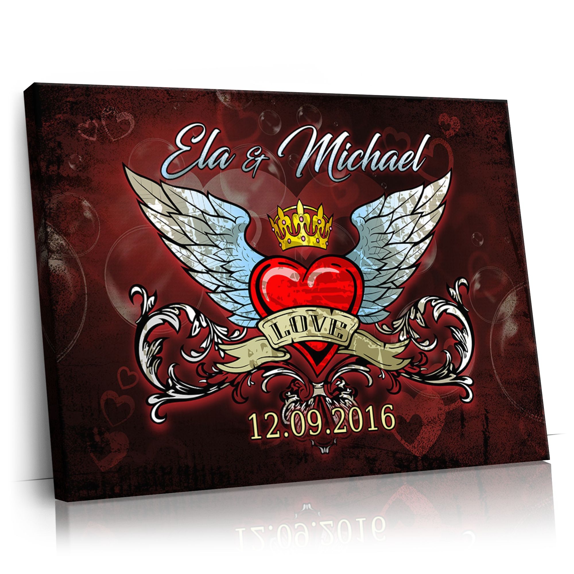 Personalisierbares Geschenk Beflügelnde Liebe