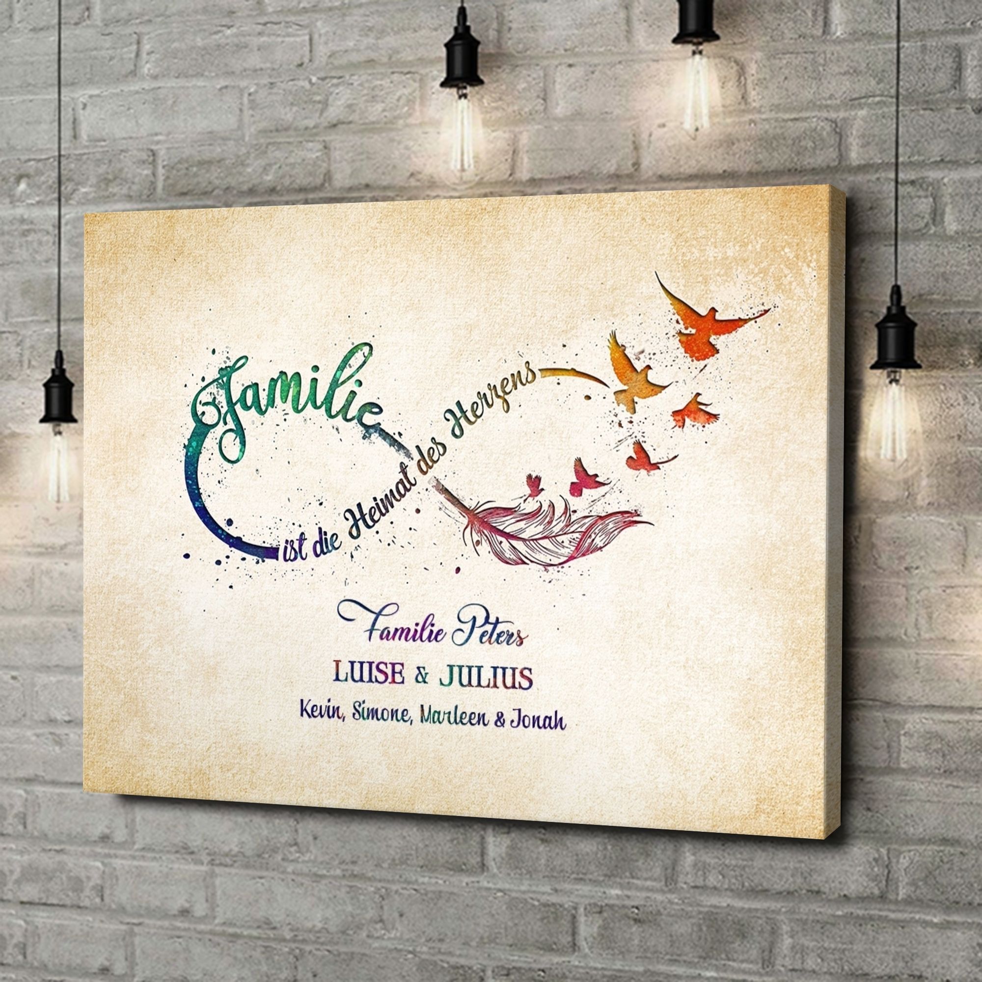 Liebesleinwand als Geschenk Heimat des Herzens
