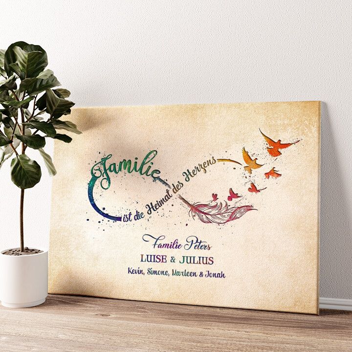 Leinwandbild personalisiert Heimat des Herzens