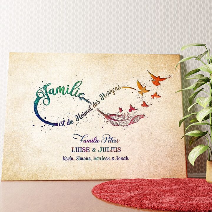 Heimat des Herzens Wandbild personalisiert