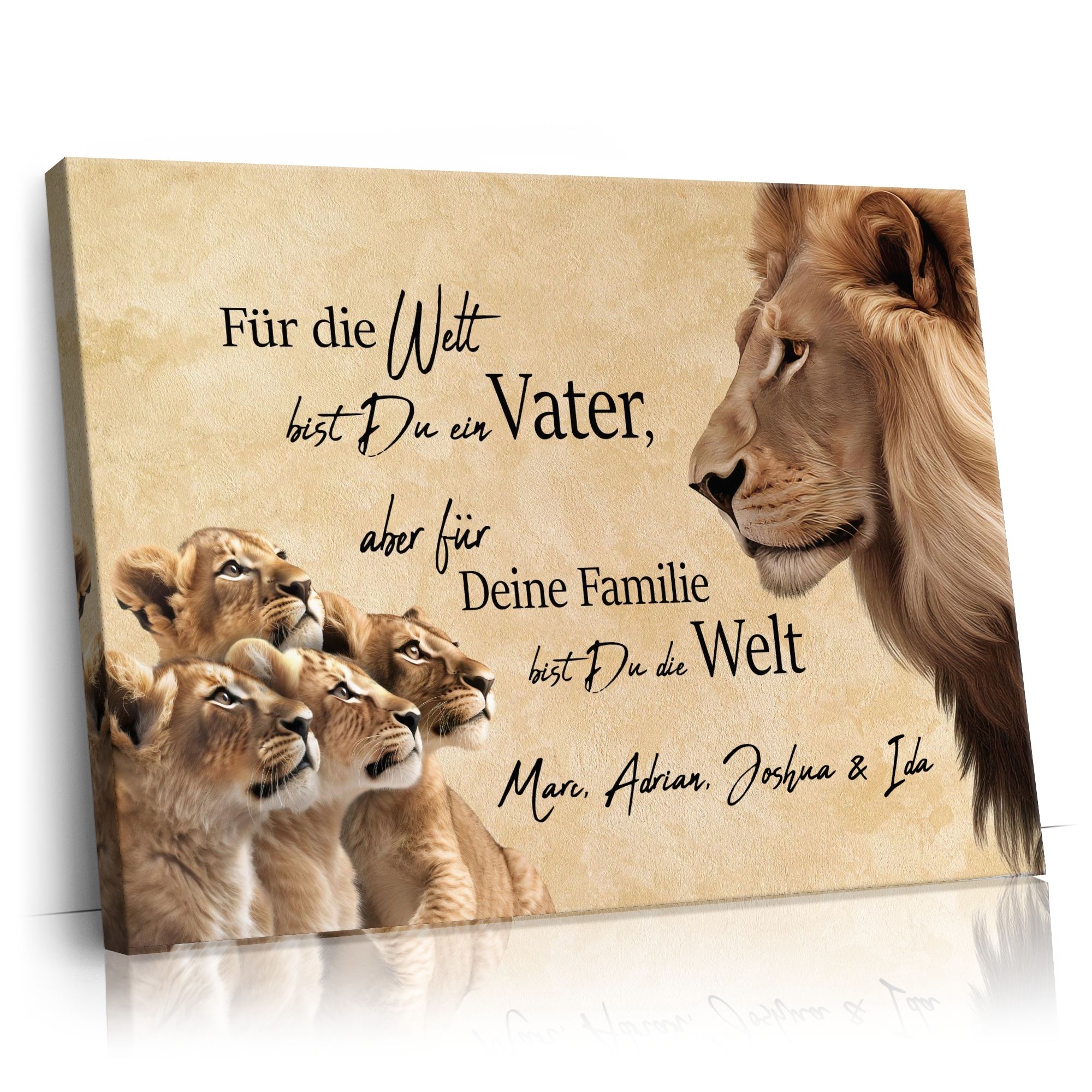 Personalisierbares Geschenk Papa Löwe