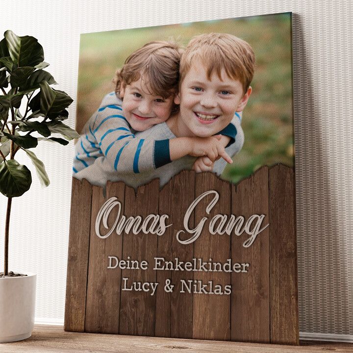 Leinwandbild personalisiert Gang von Oma