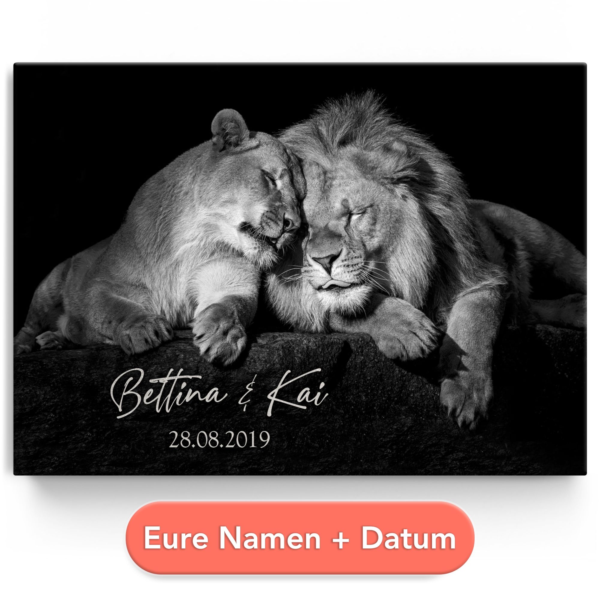 Personalisiertes Leinwandbild Vertraute Nähe